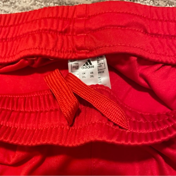 Adidas Climalite Big Logo Basketball Shorts Men's Size 2XL Red Athletic Pockets - Picture 4 of 8